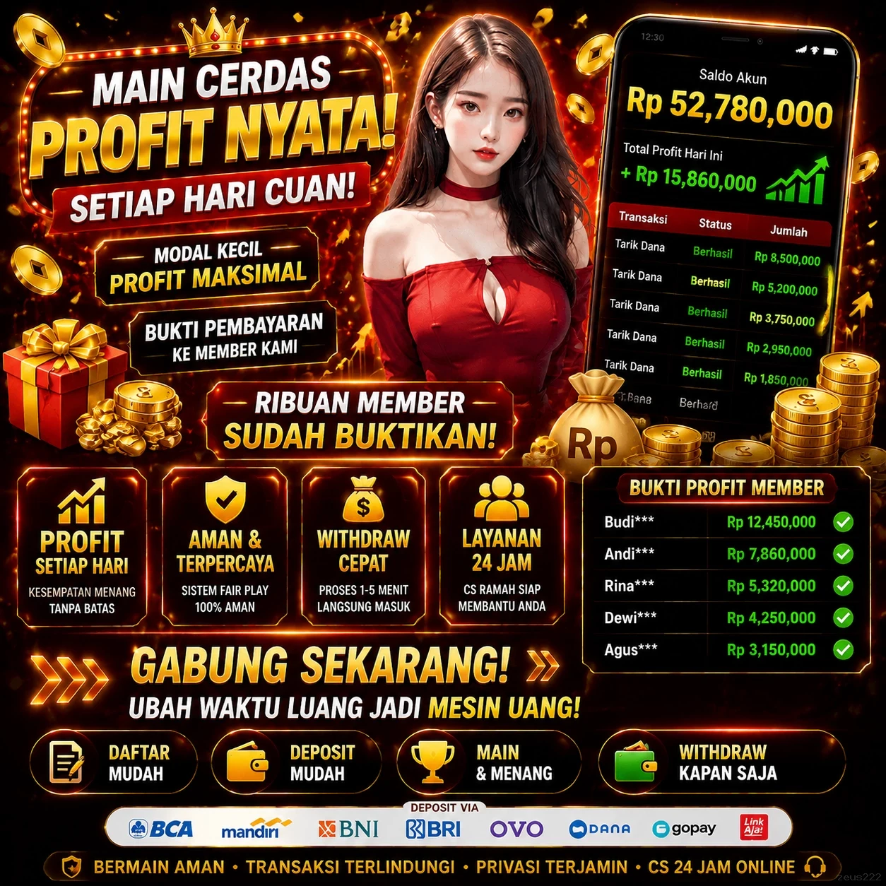 zeus222 APK — gak dipotong pulsa